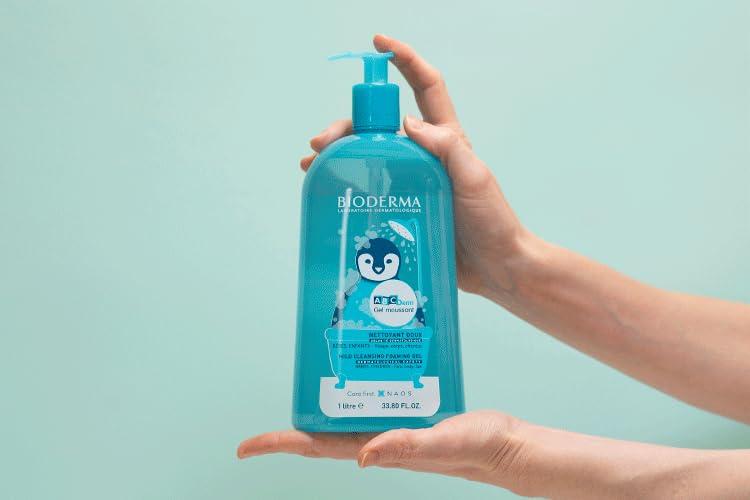 imageBioderma ABCDerm Foaming Gel Gentle Skin Cleanser and Moisturizing Body Wash for Babies and Children 338 Fl Oz