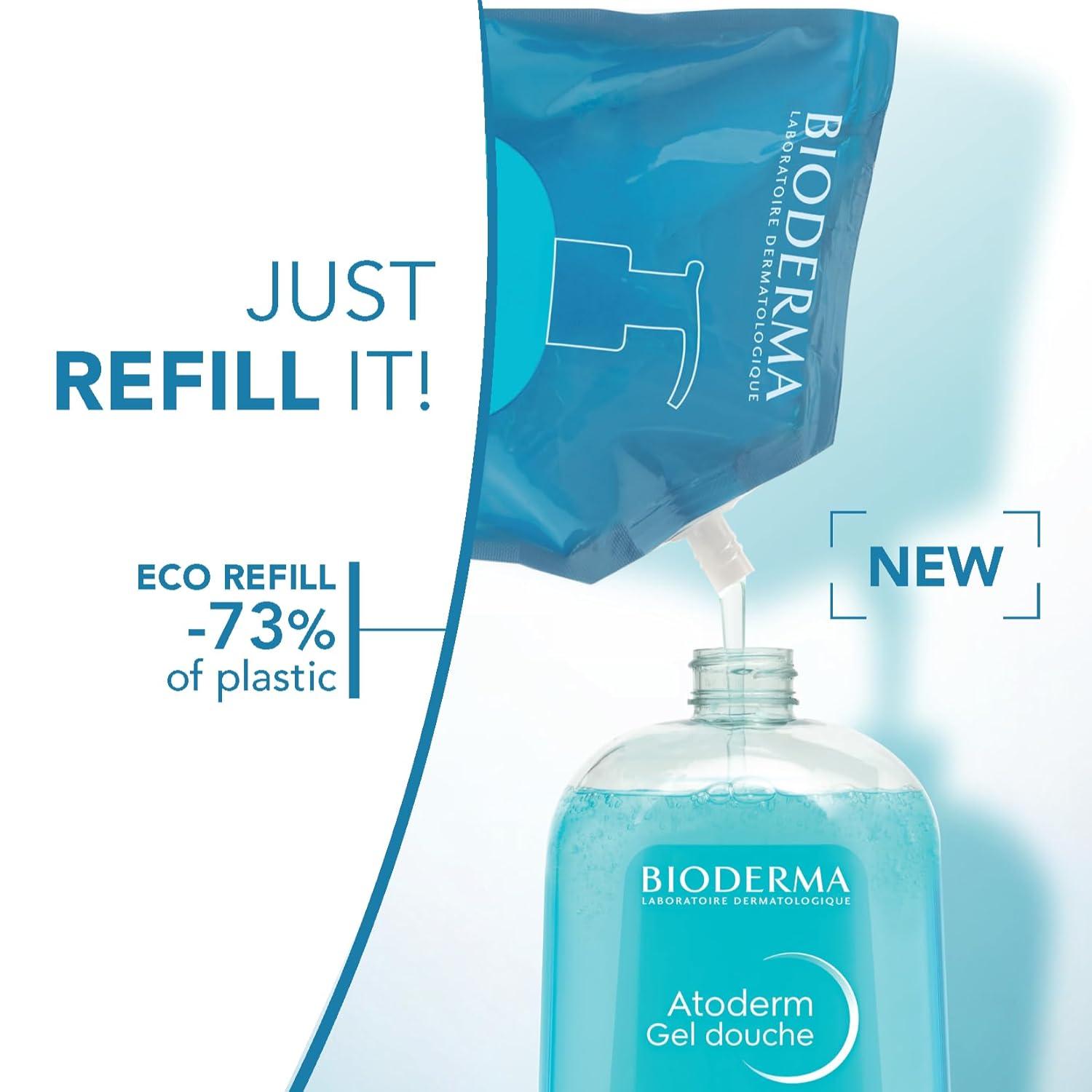 imageBioderma Atoderm Hydrating Shower Gel Moisturizing Face and Body Cleanser Body Wash for Normal to Dry Sensitive Skin338 Fl Oz Pack of 2
