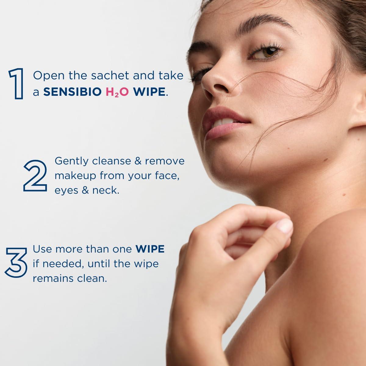 imageBioderma Sensibio H2O Wipes Cleansing and Makeup Removing Skin Soothing for Sensitive Skin 25 WipesUnscented