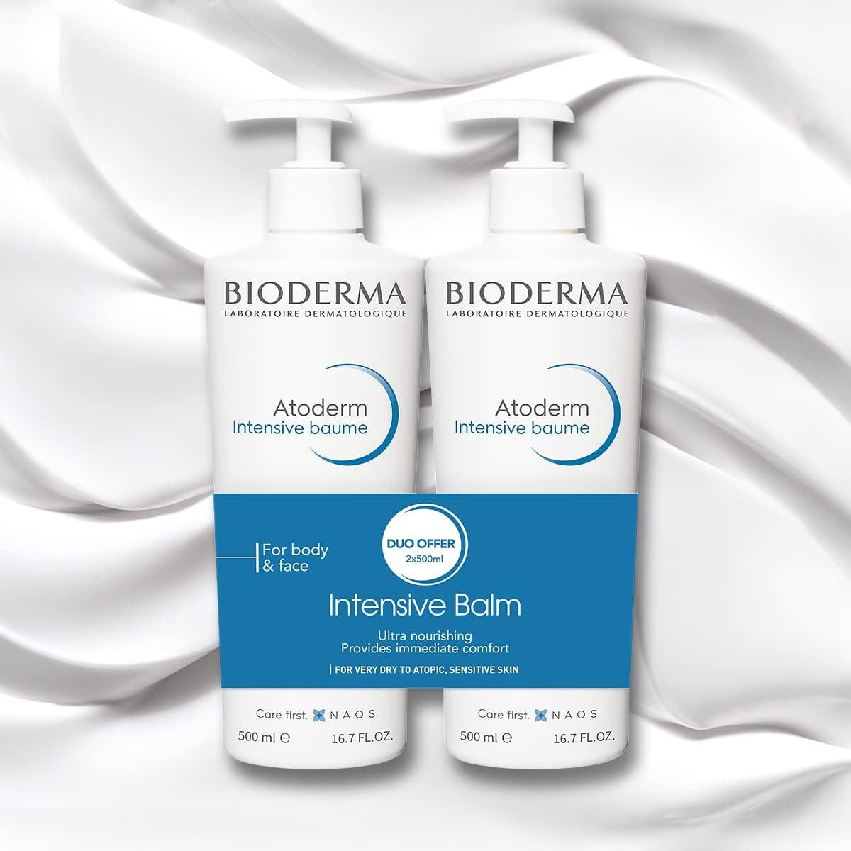 imageBioderma Atoderm Intensive Balm Hydrating Balm for Dry to Atopic Sensitive Skin Face amp Body Moisturizer with Ultra Soothing AntiItching Formula FragranceFree NonGreasy amp NonSticky for Family169 Ounce Pack of 2