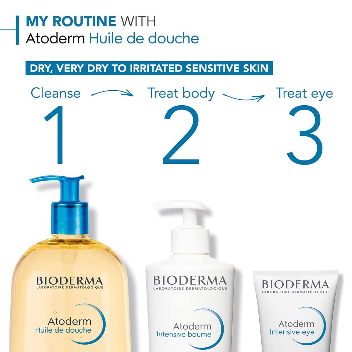 imageBioderma Atoderm Shower Oil Cleansing Oil For Face amp Body Nourishing Cleansing Oil For Dry to Atopic Sensitive Skin For Softer amp Smooth Skin For Your Whole Family34 Fl Oz Pack of 1
