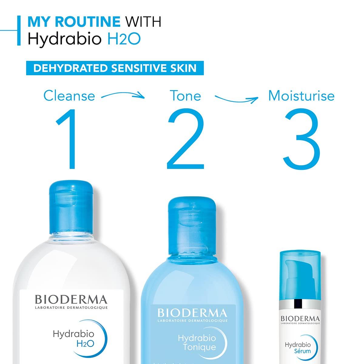 imageBioderma Hydrabio DUO H2O Micellar Water Cleansing and MakeUp Removing for Dehydrated Sensitive Skin 334 Fl Oz