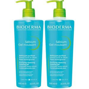 Bioderma – Face Cleanser – Sébium – Makeup Removing Cleanser – Skin Purifying – Face Wash for Combination to Oily Skin(16.7 Fl Oz (Pack of 2))