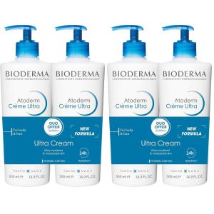 Bioderma Atoderm Cream Ultra, Hydrating Body Moisturizer for Normal to Dry Sensitive Skin(16.9 Fl Oz (Pack of 4))
