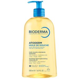Bioderma Atoderm Shower Oil, Cleansing Oil For Face & Body, Nourishing Cleansing Oil For Dry to Atopic Sensitive Skin For Softer & Smooth Skin For Your Whole Family(16.9 Fl Oz (Pack of 1))