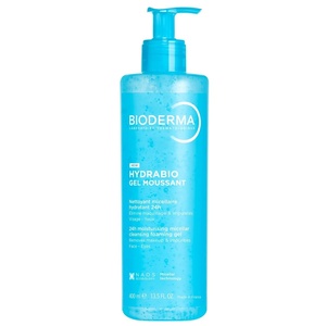 Bioderma – Hydrabio – Foaming Gel – 3-in-1 Cleansing, Makeup Removing and Hydrating – Face Cleanser for Dehydrated Skin, 13.5 Fl.Oz
